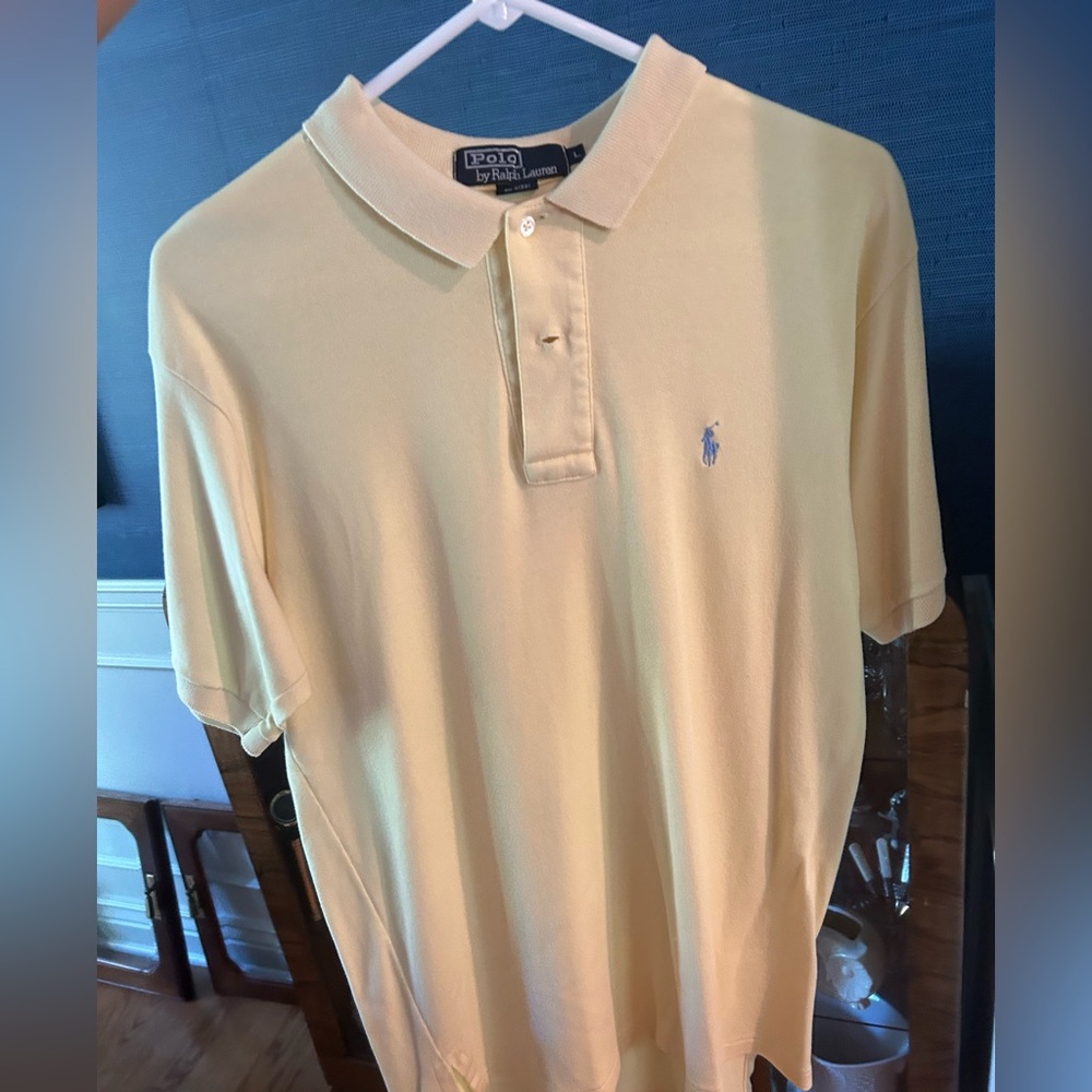 Ralph Lauren Yellow Polo Shirt Classic Style